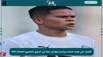 تتعرف على موعد مباراة بيراميدز ووادي دجلة في الدوري المصري الممتاز 2025